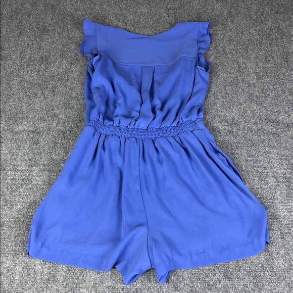 Express Blue Ruffled Jumpsuit - Picture 6 of 10